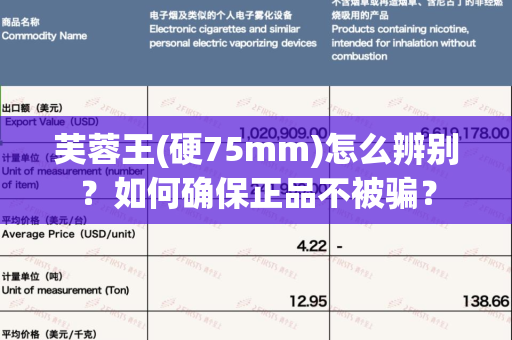 芙蓉王(硬75mm)怎么辨别？如何确保正品不被骗？
